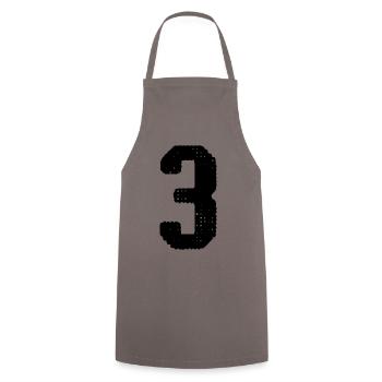 Maillot numéro 3 - Tablier de cuisine - gris - Devant - AI Model Male 185 dark (185cm)