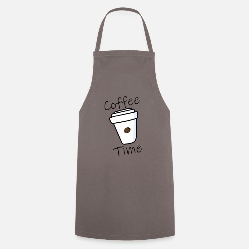 Coffee Time - Cooking Apron - grey