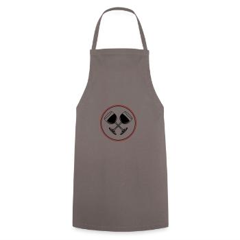 Verre à vin rouge de vin - Tablier de cuisine - gris - Devant - AI Model Male 185 dark (185cm)