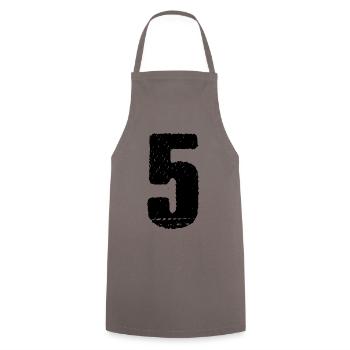 Maillot numéro 5 - Tablier de cuisine - gris - Devant - AI Model Male 185 dark (185cm)