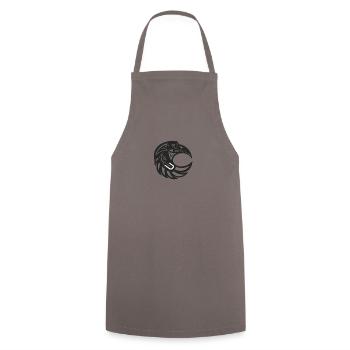 Totem raven round black - Cooking Apron - grey - Front - AI Model Male 185 dark (185cm)