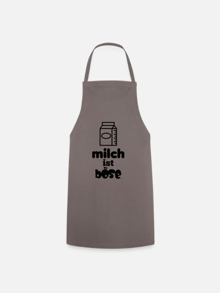 Milch ist böse - Kochschürze - Grau