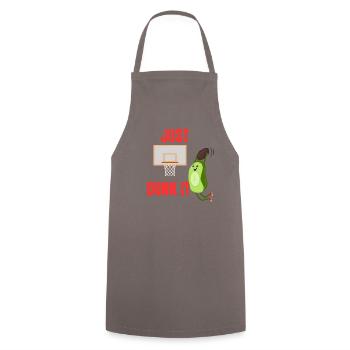 Just Dunk It Basketball Avocado - Cooking Apron - grey - Front - AI Model Male 185 dark (185cm)