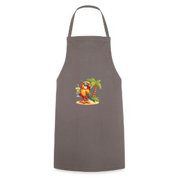 Palmier d’été de l’île de Papagai - Tablier de cuisine - gris - Devant - AI Model Male 185 dark (185cm)