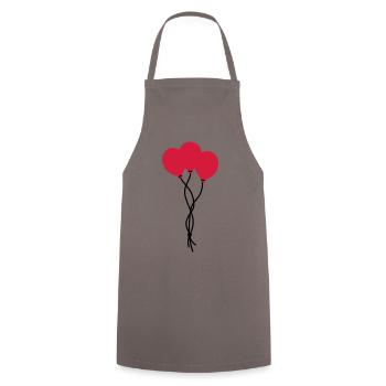 Ballons rouges / ballons rouges / ballons rouges - Tablier de cuisine - gris - Devant - AI Model Male 185 dark (185cm)