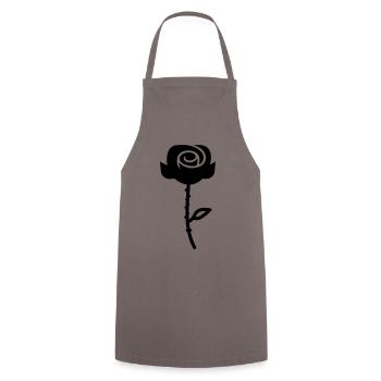 Symbole de la rose - Tablier de cuisine - gris - Devant - AI Model Male 185 dark (185cm)
