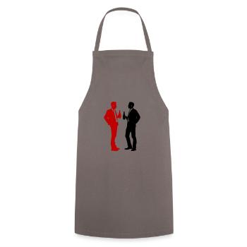 Junggesellenabschied Party Crew - Kochschürze - Grau - Vorne - AI Model Male 185 dark (185cm)