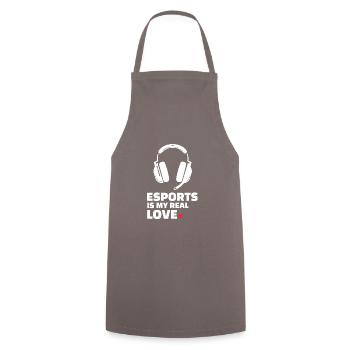 Esports & Gaming - Cooking Apron - grey - Front - AI Model Male 185 dark (185cm)