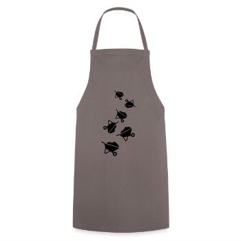 Wheelbarrow Symbol - Cooking Apron - grey - Front - AI Model Male 185 dark (185cm)