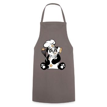 panda_topchef - Tablier de cuisine - gris - Devant - AI Model Male 185 dark (185cm)