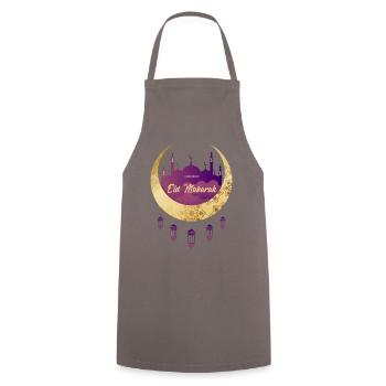 Aïd Moubarak - Tablier de cuisine - gris - Devant - AI Model Male 185 dark (185cm)