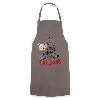 Joyeux Noël Koala - Tablier de cuisine - gris - Devant - AI Model Male 185 dark (185cm)