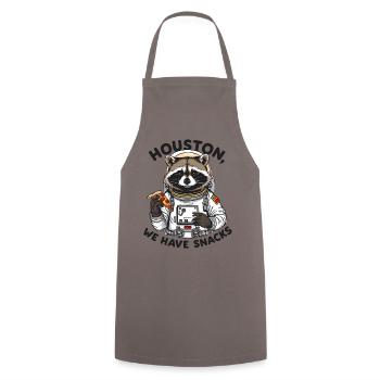 Waschbär Astronaut Houston We Have Snacks - Kochschürze - Grau - Vorne - AI Model Male 185 dark (185cm)