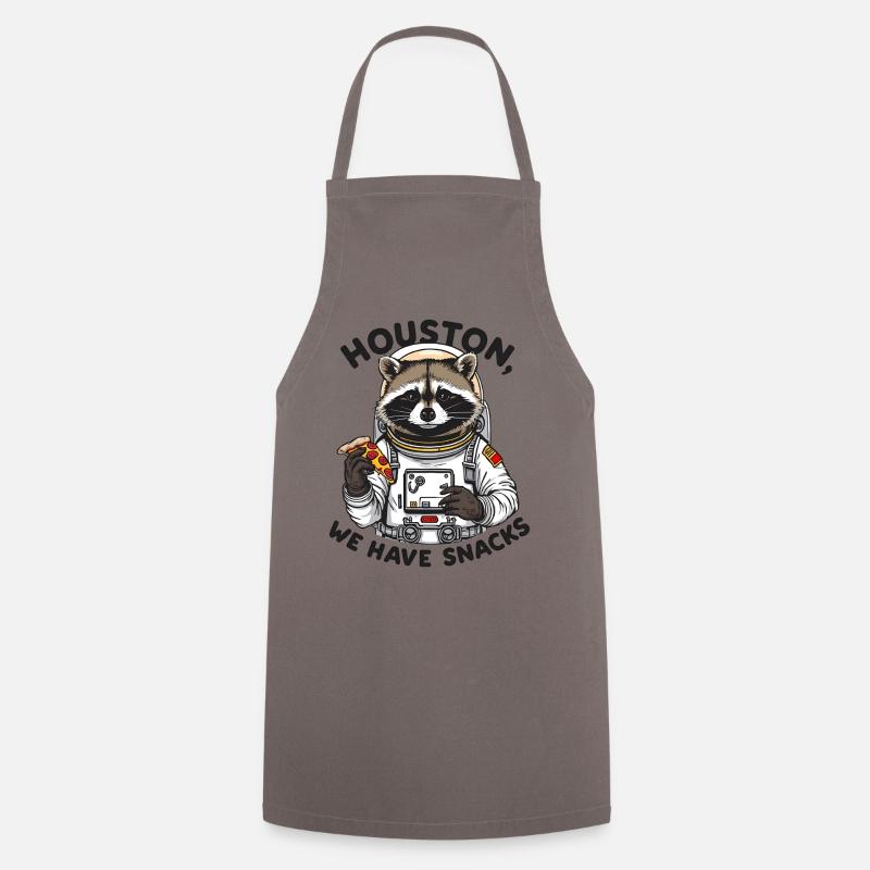 Waschbär Astronaut Houston We Have Snacks - Kochschürze - Grau