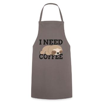 Drôle J'ai besoin d'une idée cadeau drôle de café - Tablier de cuisine - gris - Devant - AI Model Male 185 dark (185cm)