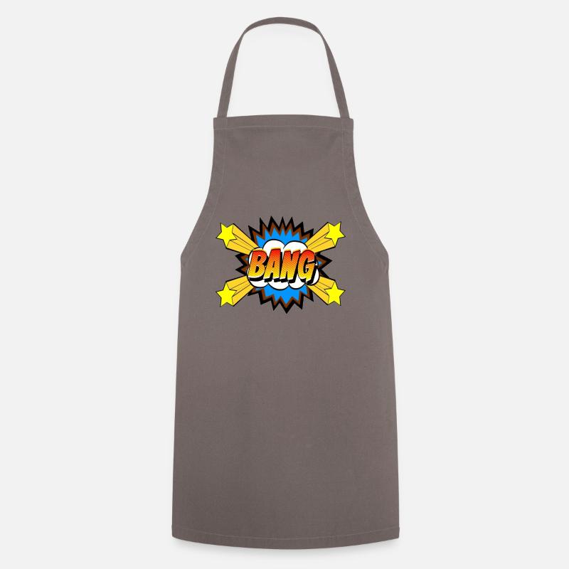 Comic Font Bang Retro Design - Tablier de cuisine - gris