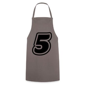 5 Symbole numérique - Tablier de cuisine - gris - Devant - AI Model Male 185 dark (185cm)