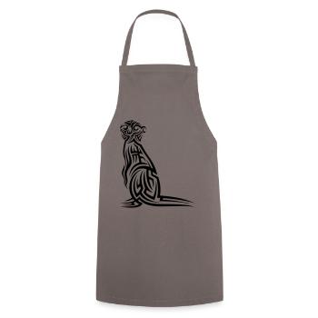 Erdmännchen Tribal Tattoo - Kochschürze - Grau - Vorne - AI Model Male 185 dark (185cm)