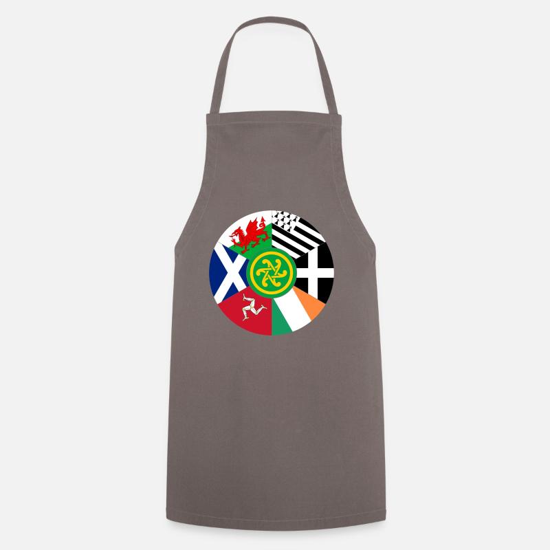 Drapeaux des nations celtiques, Pan Celtic, Pays de Galles, Écosse - Tablier de cuisine - gris