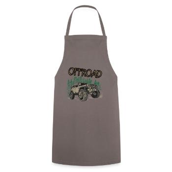 offroad 4x4 - Cooking Apron - grey - Front - AI Model Male 185 dark (185cm)