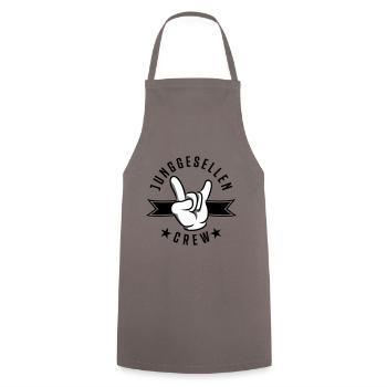 Junggesellen crew hand - Kochschürze - Grau - Vorne - AI Model Male 185 dark (185cm)