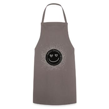 Smile Sparkle Repeat - Kochschürze - Grau - Vorne - AI Model Male 185 dark (185cm)