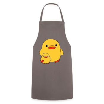 Baby Duck Child Sister Brother Ducks Siblings - Cooking Apron - grey - Front - AI Model Male 185 dark (185cm)
