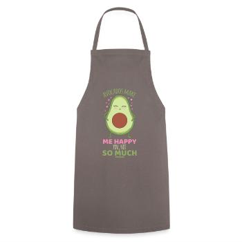 Avocados Make Me Happy You Not So Much - Cooking Apron - grey - Front - AI Model Male 185 dark (185cm)