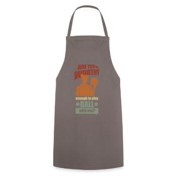 cool basketball saying - Cooking Apron - grey - Front - AI Model Male 185 dark (185cm)