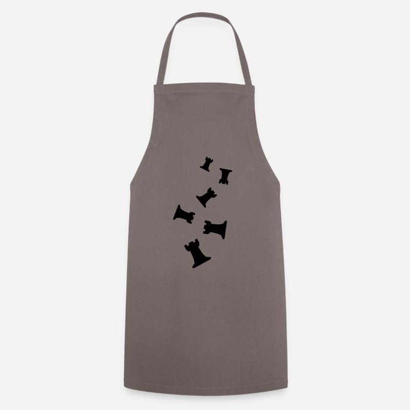Tour de pièce d’échecs - Tablier de cuisine - gris