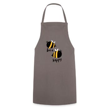 Bee Happy - Tablier de cuisine - gris - Devant - AI Model Male 185 dark (185cm)