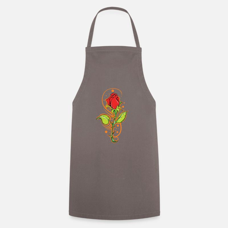 Rose - Kochschürze - Grau