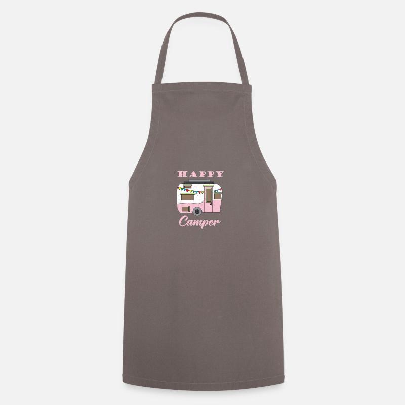 Happy Camper Camping Caravane camping - Tablier de cuisine - gris