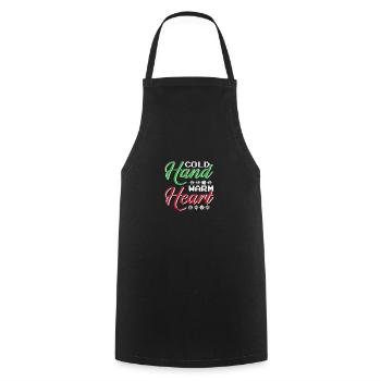 Winter Cold Hands Warm Heart Snow Cold - Cooking Apron - black - Front - AI Model Male 185 dark (185cm)