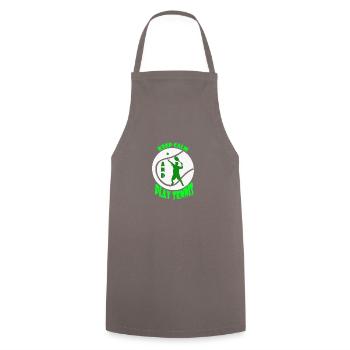 Tennis Racket Tennis Ball Tennis Player - Cooking Apron - grey - Front - AI Model Male 185 dark (185cm)