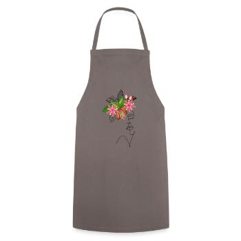 Lady Chocolate - Kochschürze - Grau - Vorne - AI Model Male 185 dark (185cm)