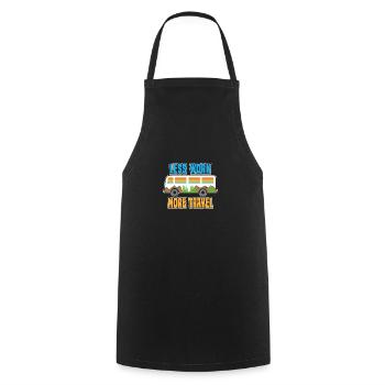 Holidays Travel Airplane Sun Sea Beach - Cooking Apron - black - Front - AI Model Male 185 dark (185cm)