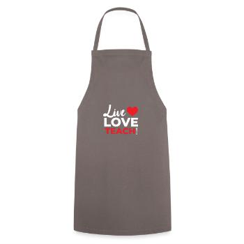 Teacher Primary School Teacher Secondary School Teacher - Cooking Apron - grey - Front - AI Model Male 185 dark (185cm)