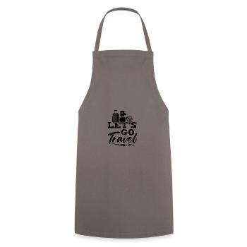 let's travel - Cooking Apron - grey - Front - AI Model Male 185 dark (185cm)