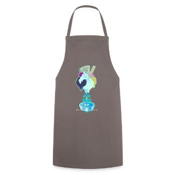 Eazy Money Bench Press Cartel - Icecream - Tablier de cuisine - gris - Devant - AI Model Male 185 dark (185cm)