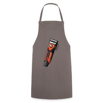 Hair clippers hairdresser icon - Cooking Apron - grey - Front - AI Model Male 185 dark (185cm)