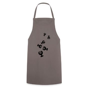 Whisky Icon - Kochschürze - Grau - Vorne - AI Model Male 185 dark (185cm)