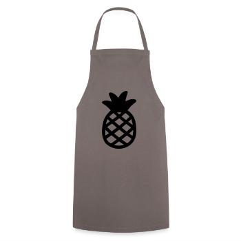 Ananas - Kochschürze - Grau - Vorne - AI Model Male 185 dark (185cm)