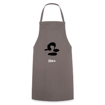 Libra Zodiac - Cooking Apron - grey - Front - AI Model Male 185 dark (185cm)