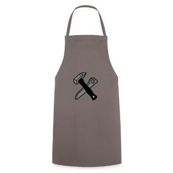 ALPINE CLIMBER - Cooking Apron - grey - Front - AI Model Male 185 dark (185cm)