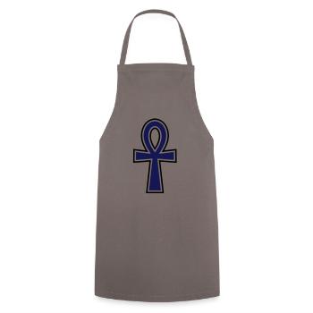 Ankh Cross__V002 - Tablier de cuisine - gris - Devant - AI Model Male 185 dark (185cm)