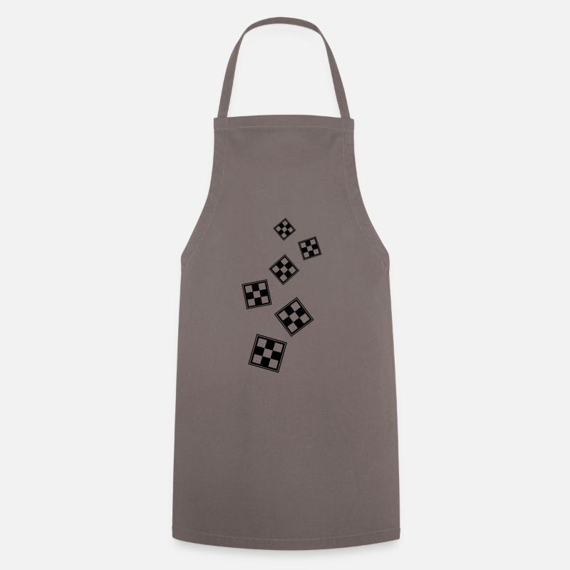 symbole de l’échiquier - Tablier de cuisine - gris