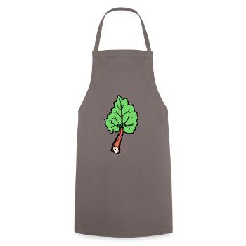 Rhubarb Vegetable Leaf Fun Gift Idea Garden - Cooking Apron - grey - Front - AI Model Male 185 dark (185cm)