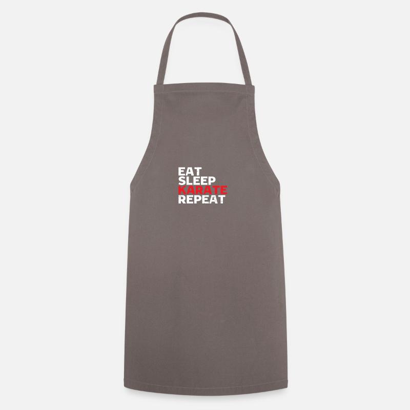 Eat Sleep Karate Repeat | Karate - Cooking Apron - grey