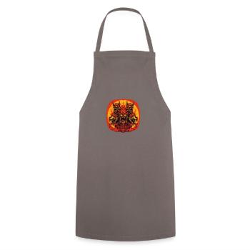 Dog Wolf Werewolf Cerberus Hellhound myth - Cooking Apron - grey - Front - AI Model Male 185 dark (185cm)